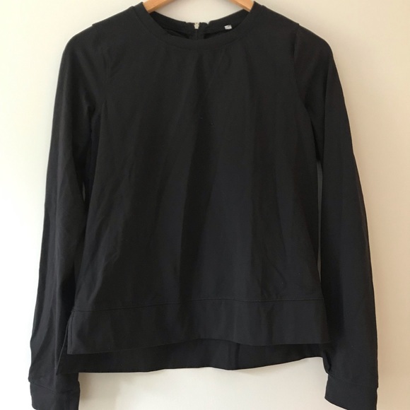 🌵SOLD🌵Lululemon Black Long Sleeve Top 6 Zipper - Picture 2 of 8